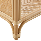 Celetial Arched Natural Rattan Bookshelf, Natural