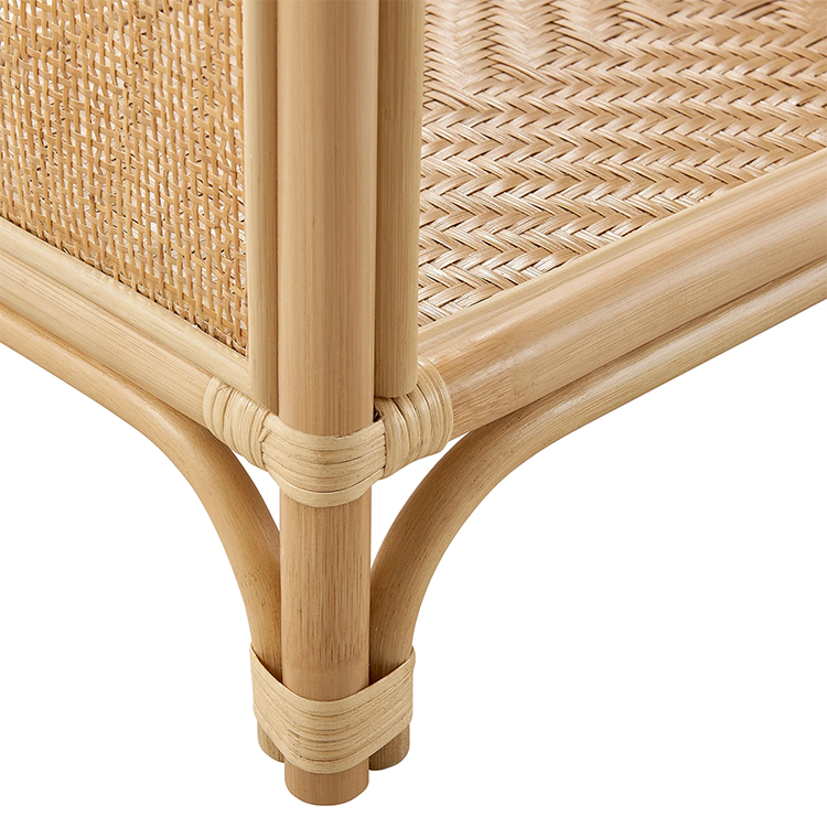 Celetial Arched Natural Rattan Bookshelf, Natural