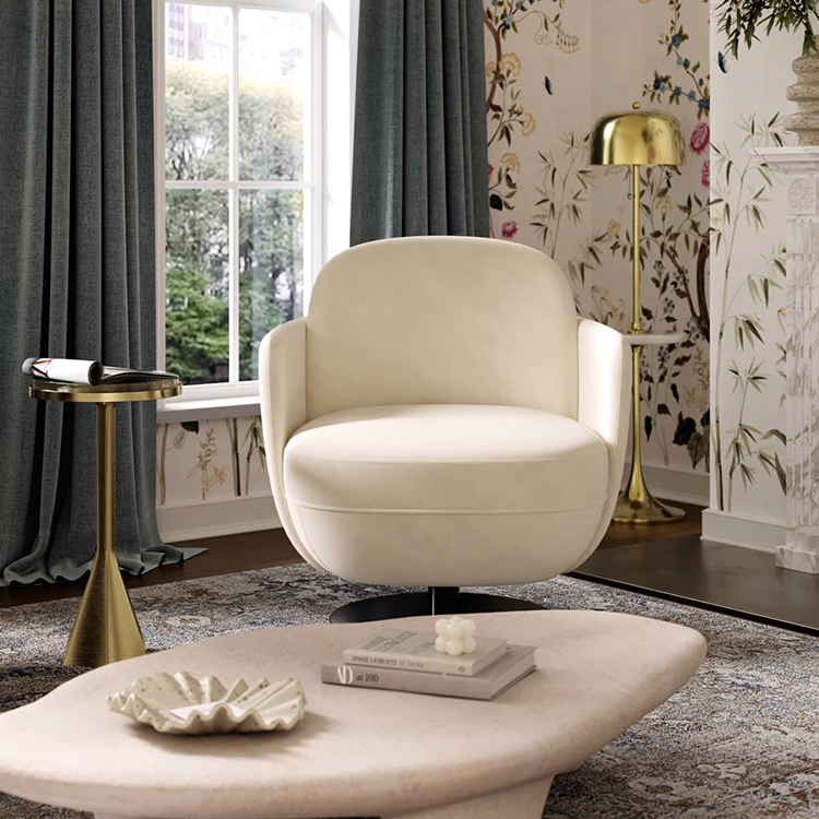 Sola Cream Velvet Chair