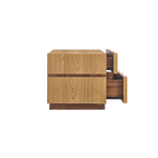 Iola Nightstand, Light Oak Walnut