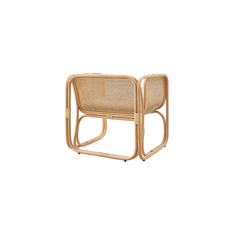 Ellie Natural Rattan Accent Armchair, Natural
