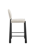 Alura Fabric Counter Stool,Black Cream