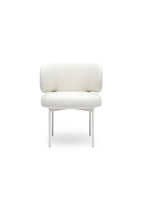 Maurene Cream Linen Dining Chair