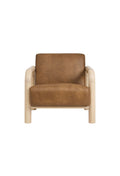 Serene Vegan Leather Accent Chair in Canyon Oak