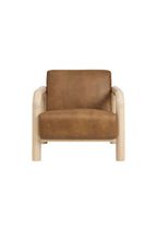 Serene Vegan Leather Accent Chair in Canyon Oak
