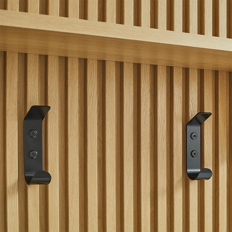 Chateau Coat Rack Panel With Shelf, oak