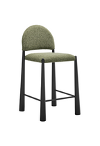 Alura Fabric Counter Stool,Black Leaf