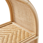 Celetial Arched Natural Rattan Bookshelf, Natural