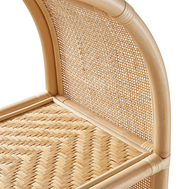Celetial Arched Natural Rattan Bookshelf, Natural