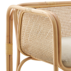 Ellie Natural Rattan Accent Armchair, Natural