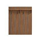 Chateau Coat Rack Panel With Shelf, walnut