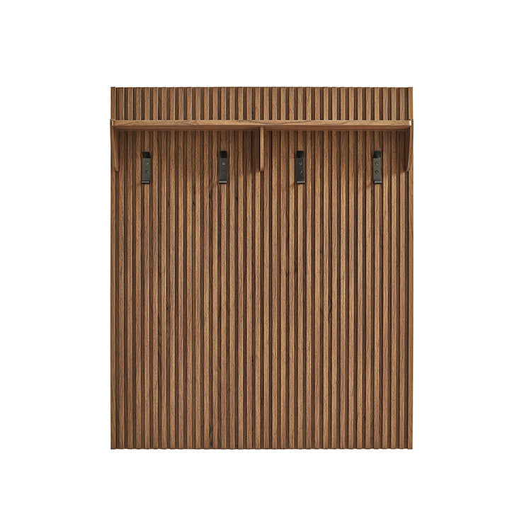 Chateau Coat Rack Panel With Shelf, walnut