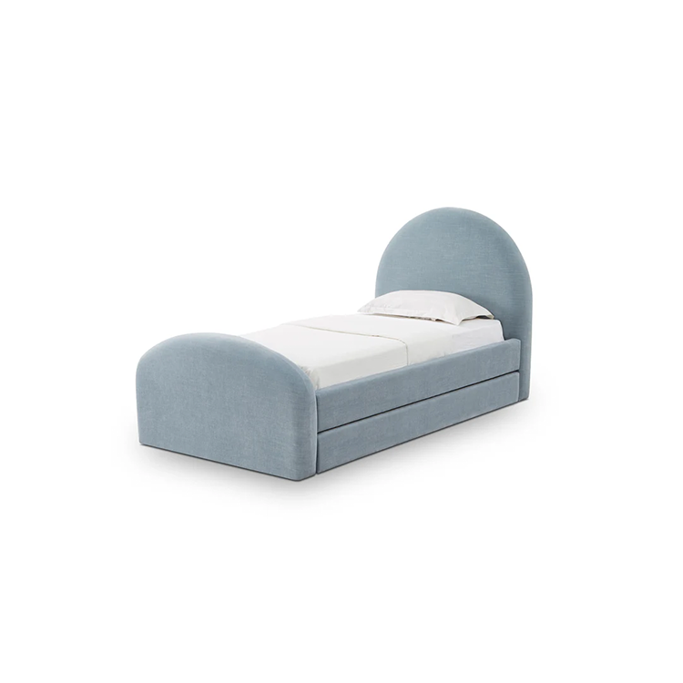 Blue Moon Chenille Twin Trundle Bed