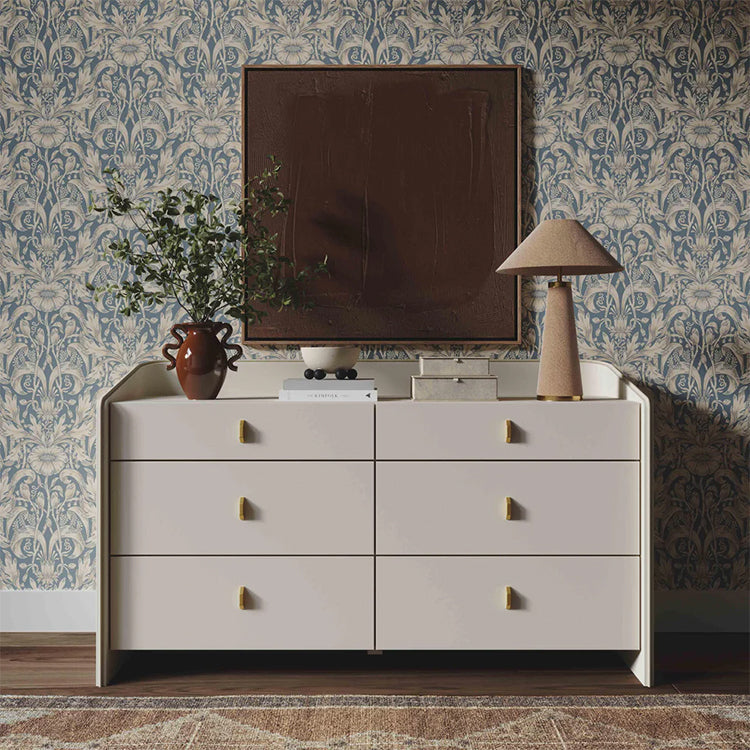 Colleen 6 Drawer Dresser, Cream