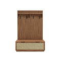 Nona Storage Bench and Coat Rack, walnut