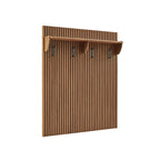 Chateau Coat Rack Panel With Shelf, walnut