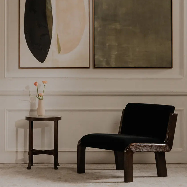 Kam accent chair,Black