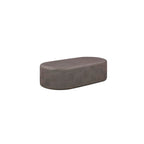 Serrie Concrete Rounded Coffee Table, dark umber