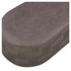 Serrie Concrete Rounded Coffee Table, dark umber