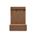 Chateau Storage Bench and Coat Rack, walnut