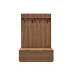 Chateau Storage Bench and Coat Rack, walnut