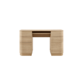 Mir Curved Office Desk, Light Oak