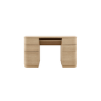 Mir Curved Office Desk, Light Oak