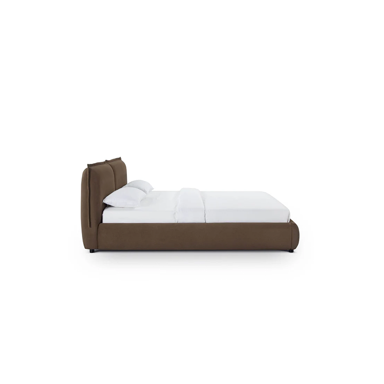 Mel Mohei Velvet Queen Bed, Brown