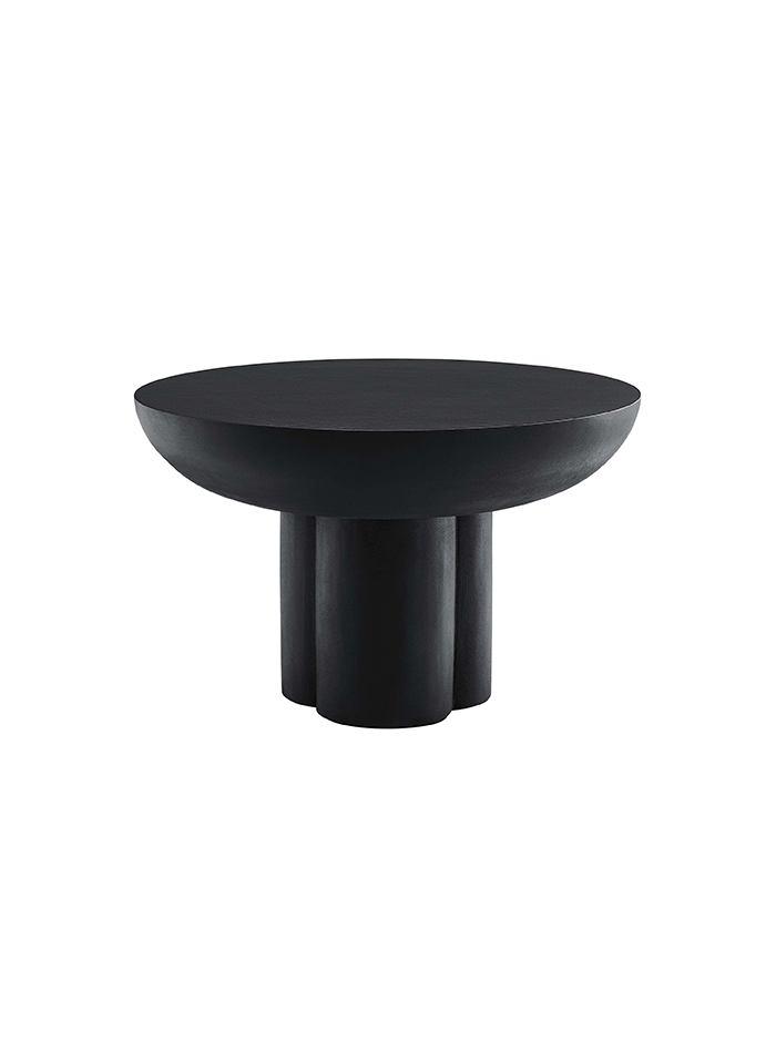 Caspa Round Coffee Table, black