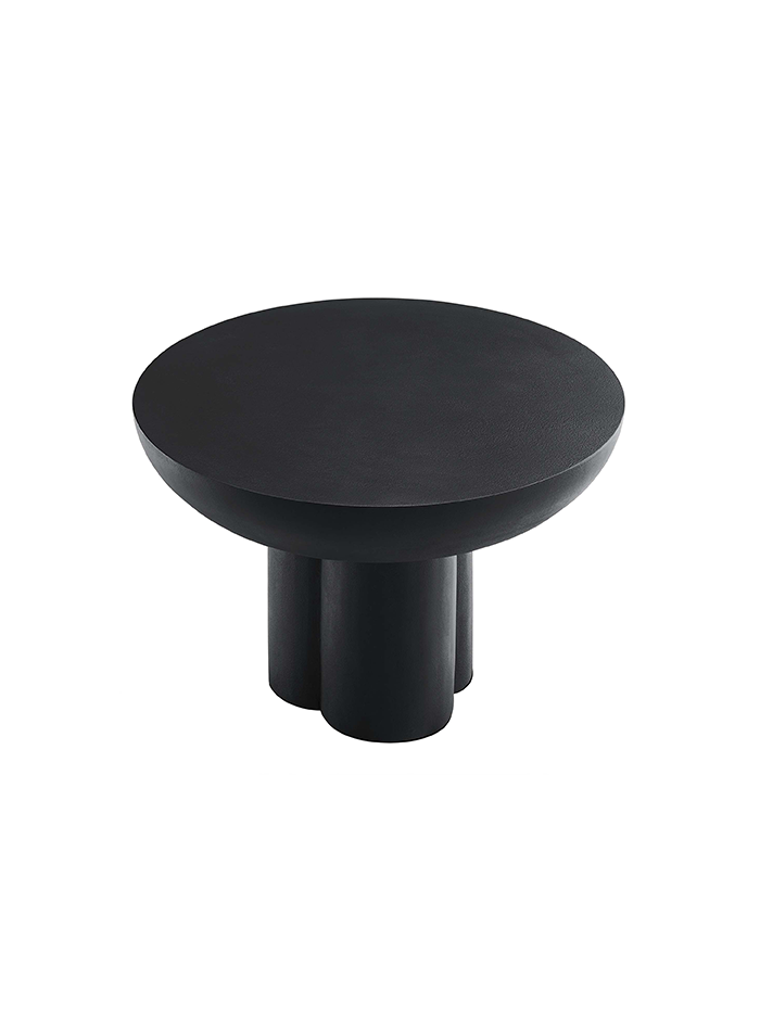 Caspa Round Coffee Table, black