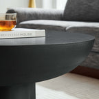 Caspa Round Coffee Table, black