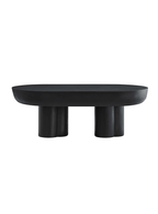 Caspa Oval Coffee Table, black