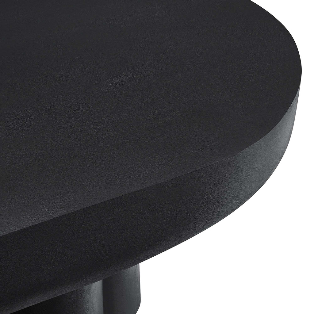 Caspa Oval Coffee Table, black