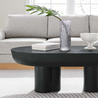 Caspa Oval Coffee Table, black