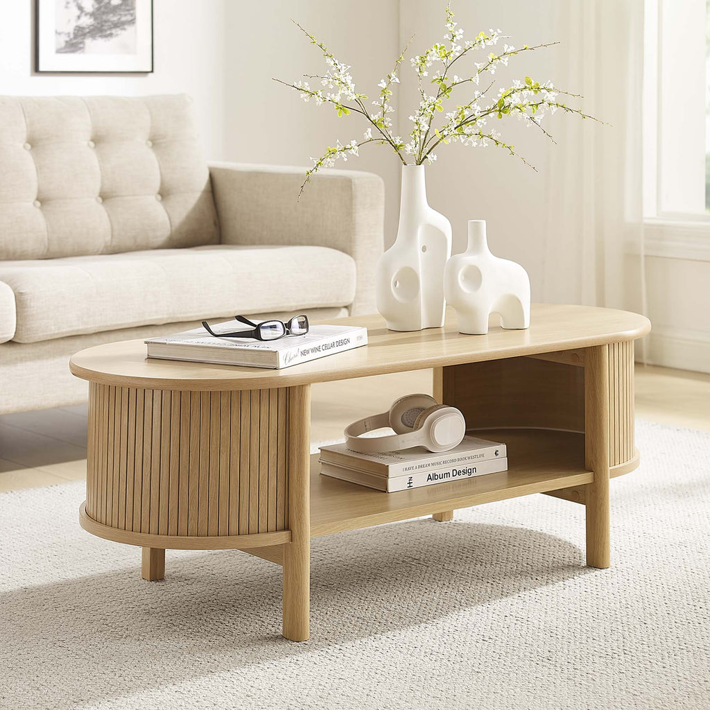 Flute Coffee Table, Oak