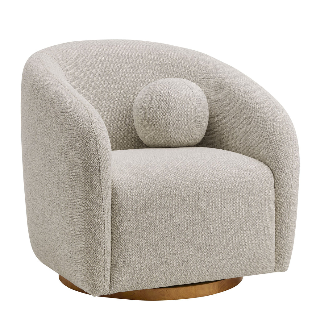 Chennie Fabric Armchair, Dove Gray