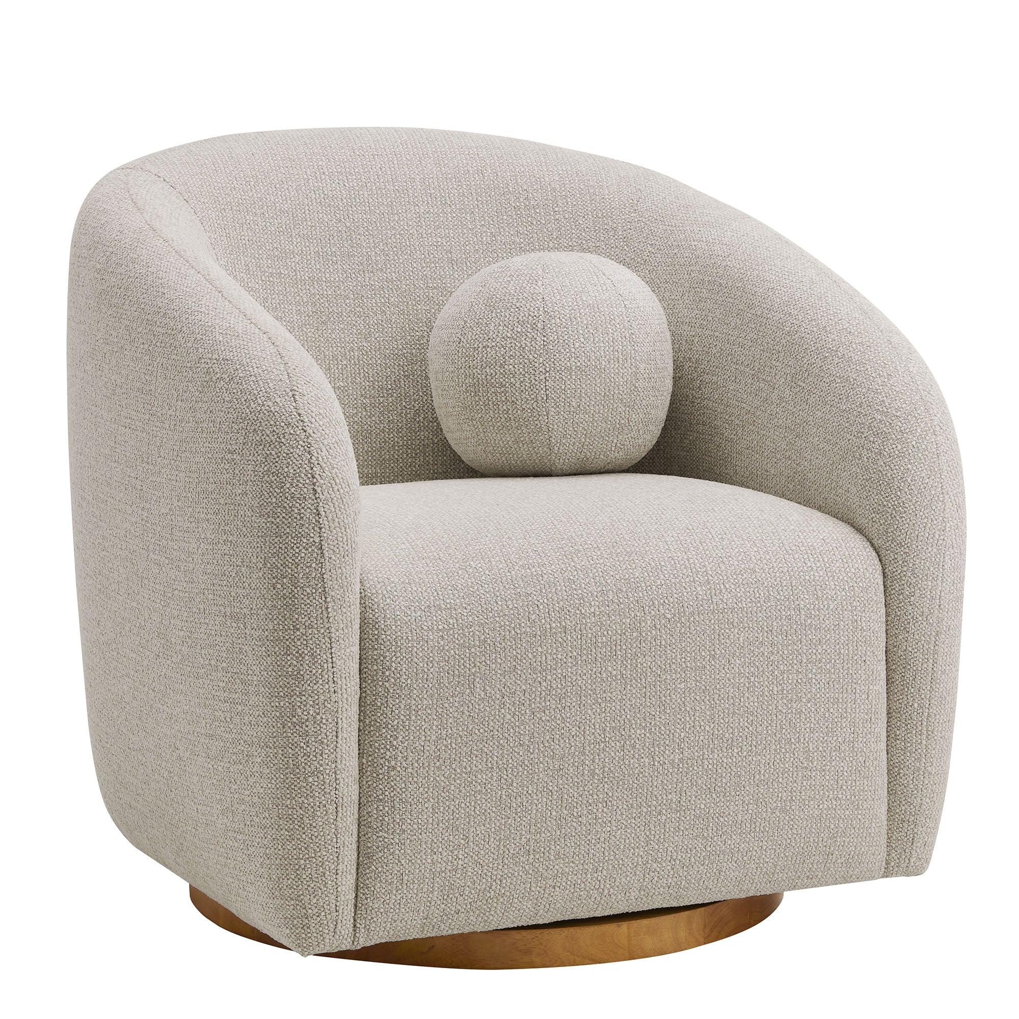 Chennie Fabric Armchair, Dove Gray