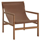 Sono Leather Sling Chair in Nutmeg Brown