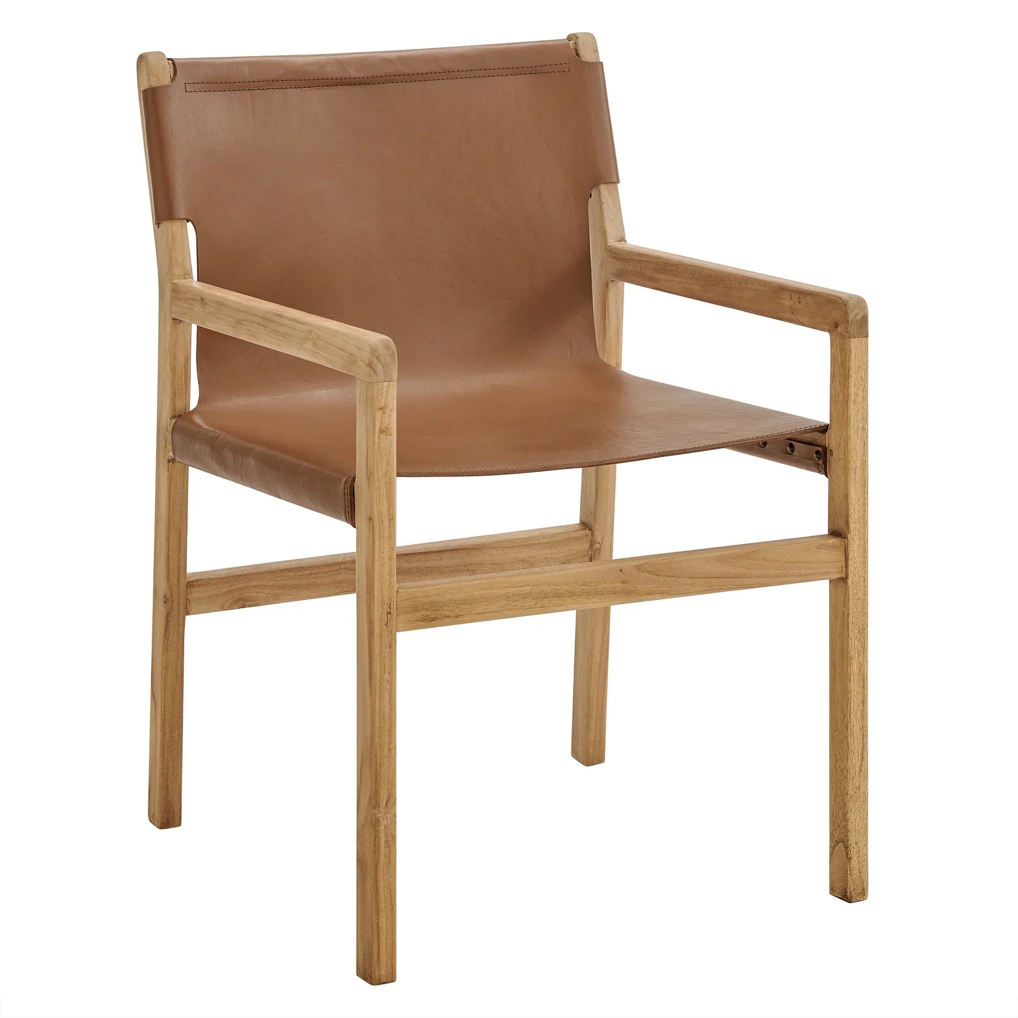Sono Leather Dining Chair in Chestnut Tan