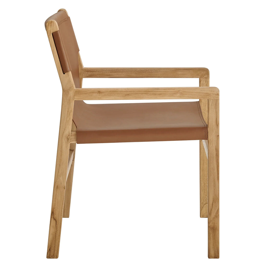 Sono Leather Dining Chair in Chestnut Tan