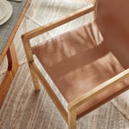 Sono Leather Dining Chair in Chestnut Tan