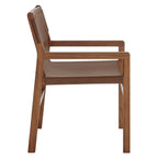 Sono Leather Dining Chair in Nutmeg Brown