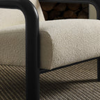 Serene Boucle Accent Chair in Cream Black