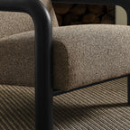 Serene Boucle Accent Chair in Earth Black