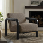 Serene Boucle Accent Chair in Earth Black