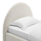 Alloy Upholstered Twin Bed, Ivory