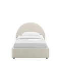 Alloy Velvet Twin Bed, Cream
