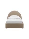 Alloy Velvet Twin Bed, Taupe