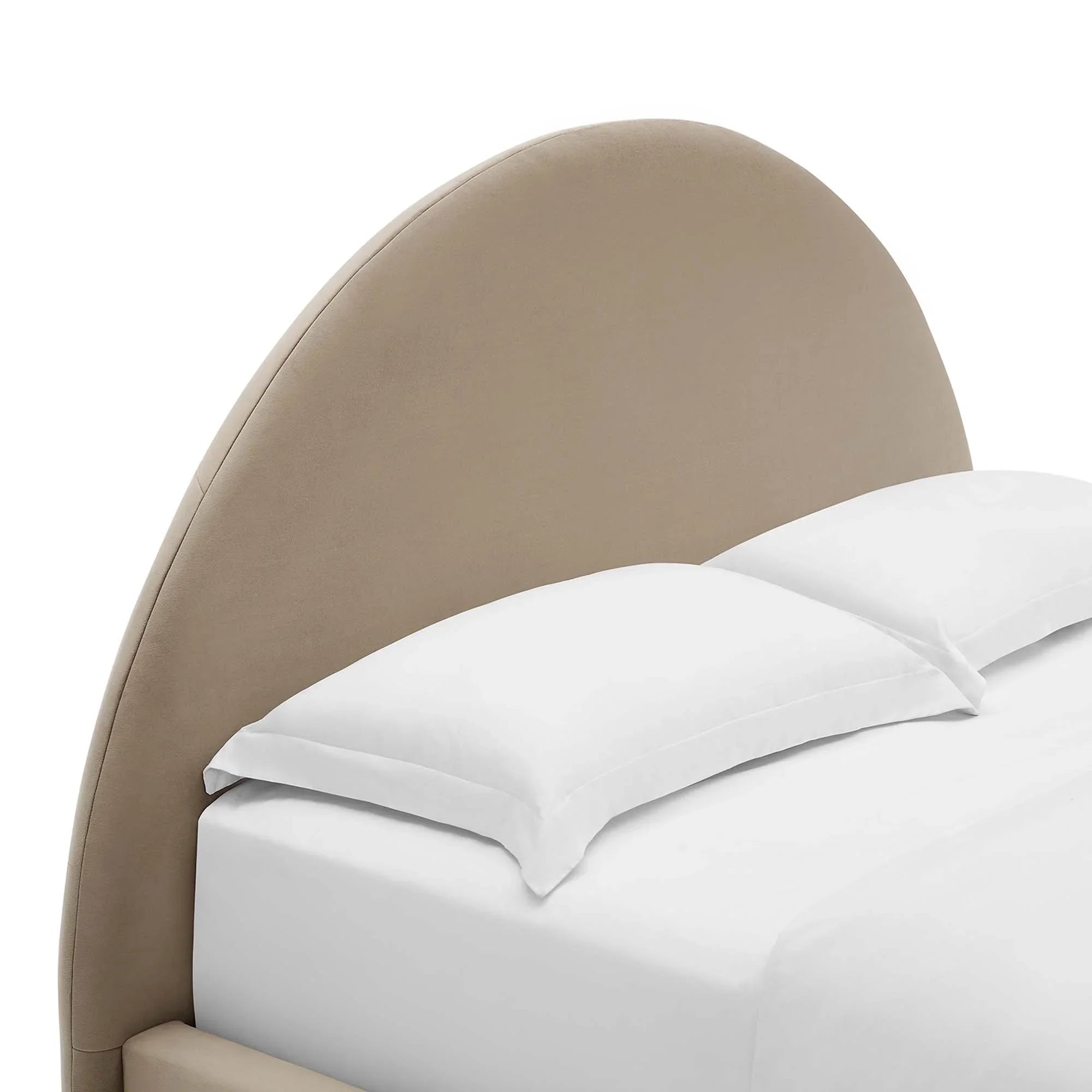 Alloy Velvet Full Bed, Taupe