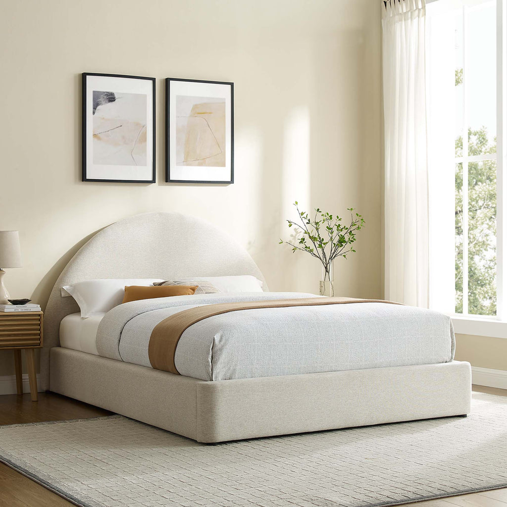 Alloy Upholstered Queen Bed, Ivory